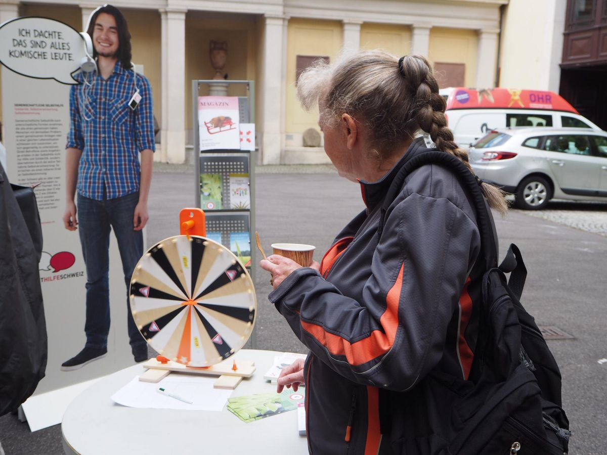 Am Glückssrad waren schöne Preise zu gewinnen.